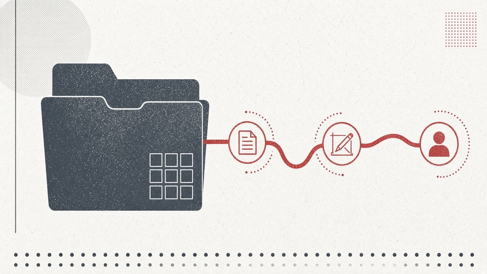 Step 03 · Codex. A charcoal folder on Neutral White paper, a Signal Red route through plan, make, and a human check. The team-owned system.